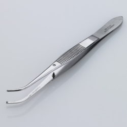 Iris Dissecting Forceps 12 Teeth Curved 18cm Product Image min